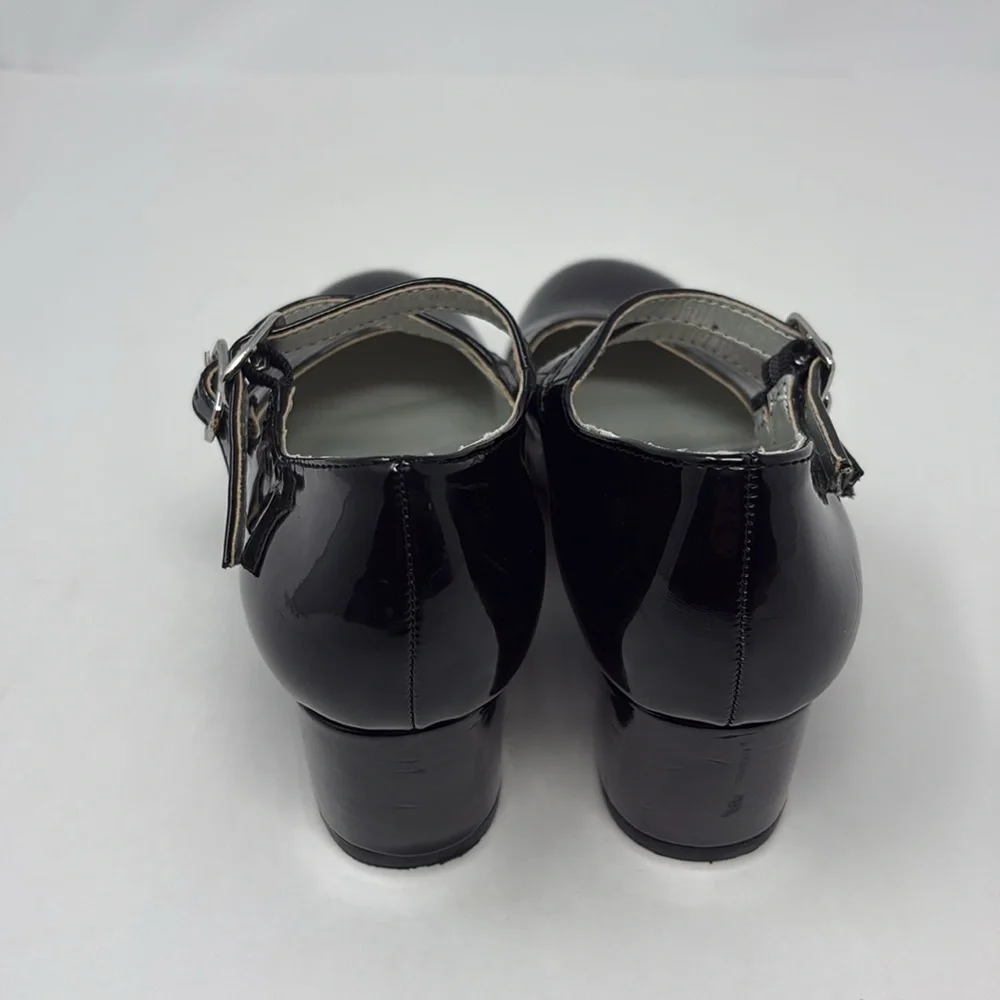 HARPER CANYON: Shiny Black Dress Shoes, Kids Size 13M. Double Buckle